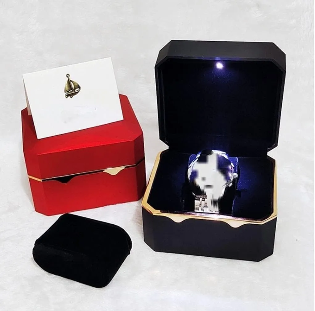 and Women, Can Be Used As Gift Box (A,11.5 * 11 * 7CM) Watch Case Watch Box Flip scratch oxidizable feed remainder compulsory equipment Storage Box, Single Watch Storage Box for Men 