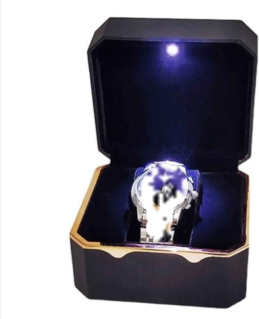 and Women, Can Be Used As Gift Box (A,11.5 * 11 * 7CM) Watch Case Watch Box Flip scratch oxidizable feed remainder compulsory equipment Storage Box, Single Watch Storage Box for Men 