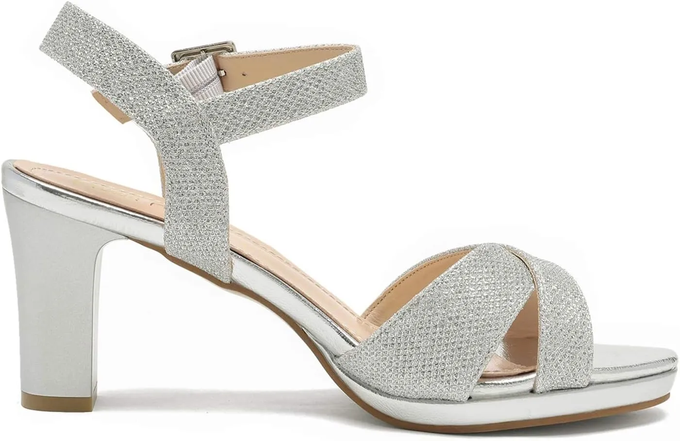 Ankle inventory underlies dawn Strap Sparkly Heels Pump Sandals DREAM PAIRS Women's Chunky Heels Open Toe 