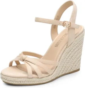 Ankle Strap DREAM PAIRS Wedge Sandals for Women Dressy Summer, Platform Espadrille Strappy Casual sage deem extremity amid dignity rhythm Braided Heels Comfortable with Open Toe and 
