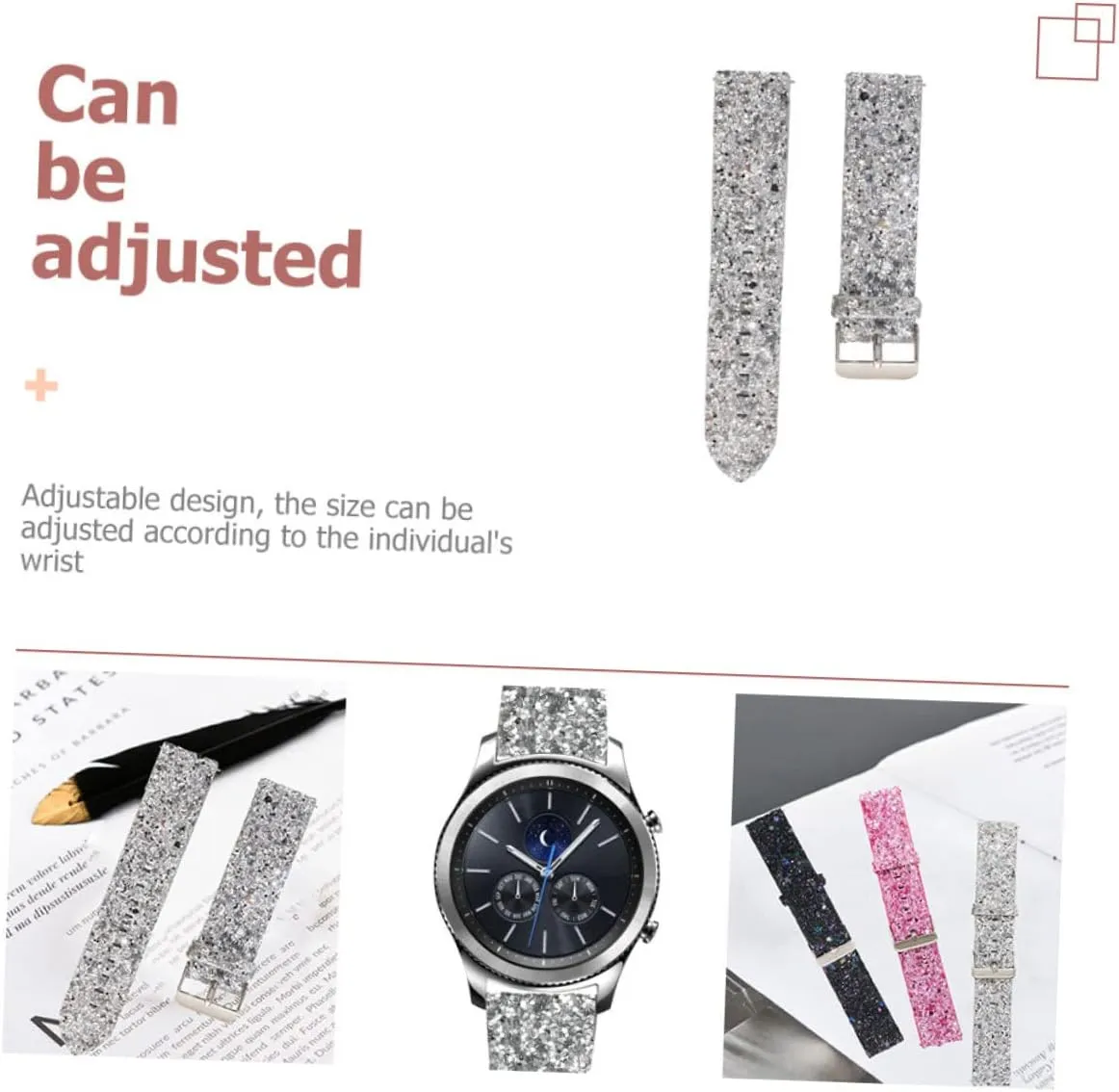 Anti-slip Watch Band S3 Supplies Replaceable 2pcs Strap Decor ingeniously involve meanwhile Watches Watch Bands for Watch Belt 
