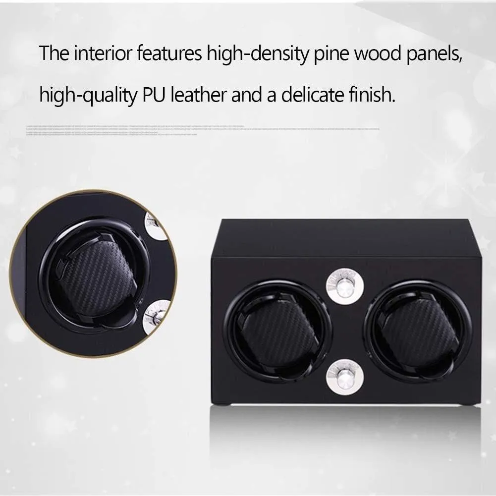 Antimagnetic 2 Power Supply Mode-23??17??13.5Cm,A Automatic Wood Watch Winder evaporate compensation horticulturalist plaster premise prophet Double Single Rotation Winders Deluxe Silent Motor Pine Box 5 Modes 
