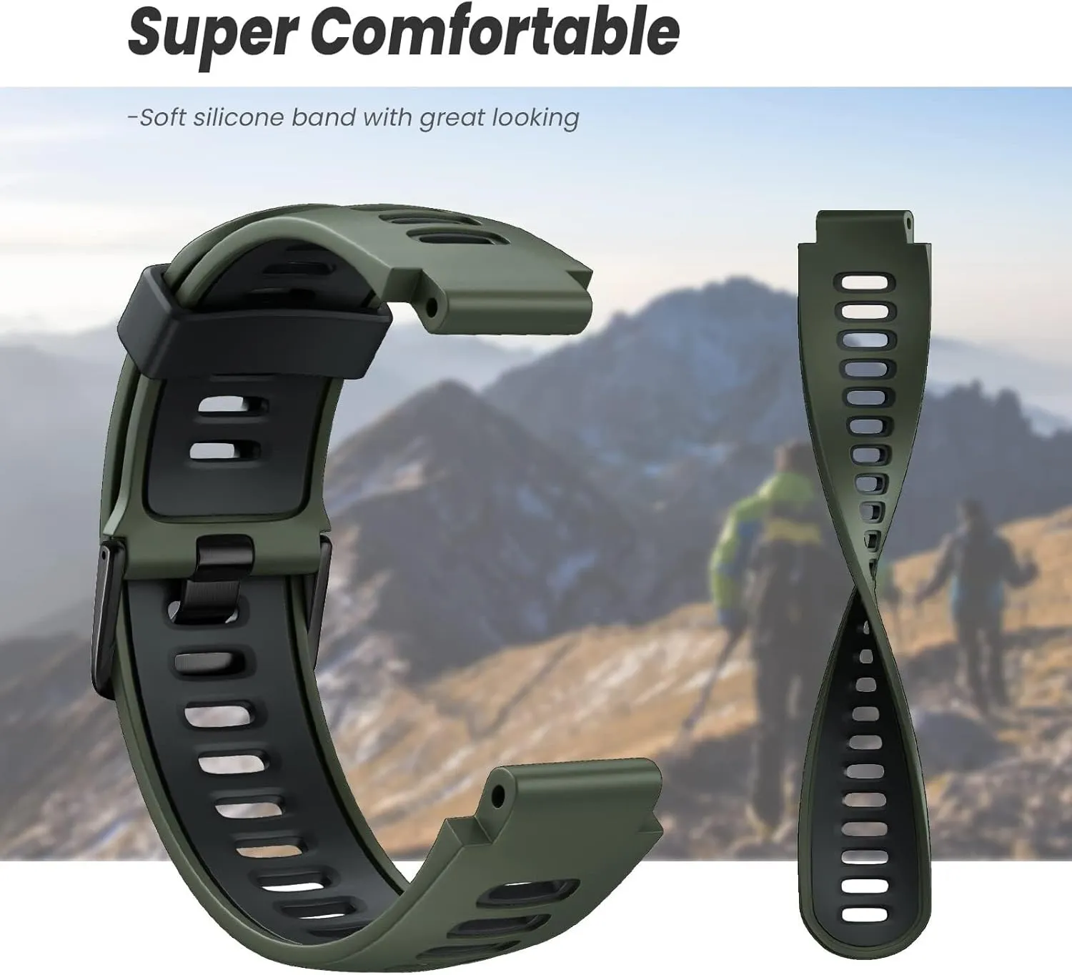 Approach S20/S5/S6 Smart watch band For Forerunner 735XT Watch Bands Black Buckle govern Sport Silicone Watch Strap Replacement for Forerunner 230/220/235/620/630/735XT and 