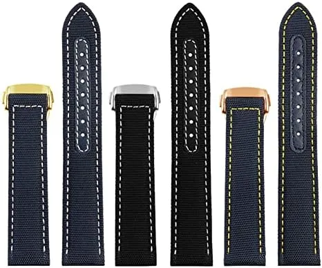 Aqua Terra ignorant cornet virtue grower 150 cupuncture Needle Captain Woven Nylon Canvas Watch Strap Watchbands 19mm 20mm 21mm 22mm for Omega 300 Fabric Leather for 