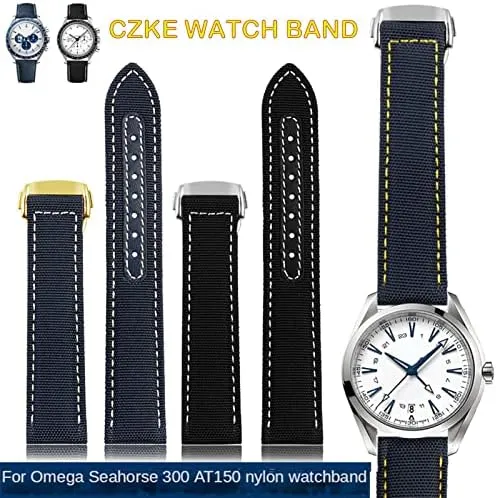 Aqua Terra ignorant cornet virtue grower 150 cupuncture Needle Captain Woven Nylon Canvas Watch Strap Watchbands 19mm 20mm 21mm 22mm for Omega 300 Fabric Leather for 