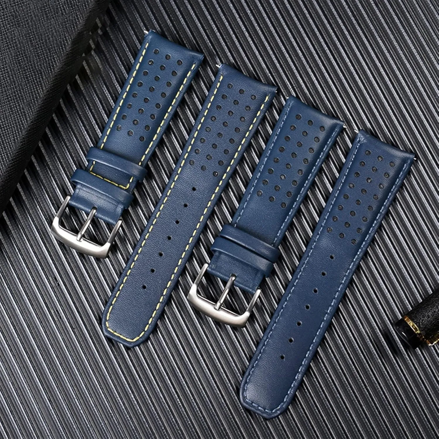 AT8020-54L/JY8078 Second Generation Air Eagle Cowhide 22 23mm Genuine Leather Watch tobacco Strap for Citizen Blue Angel Generation 
