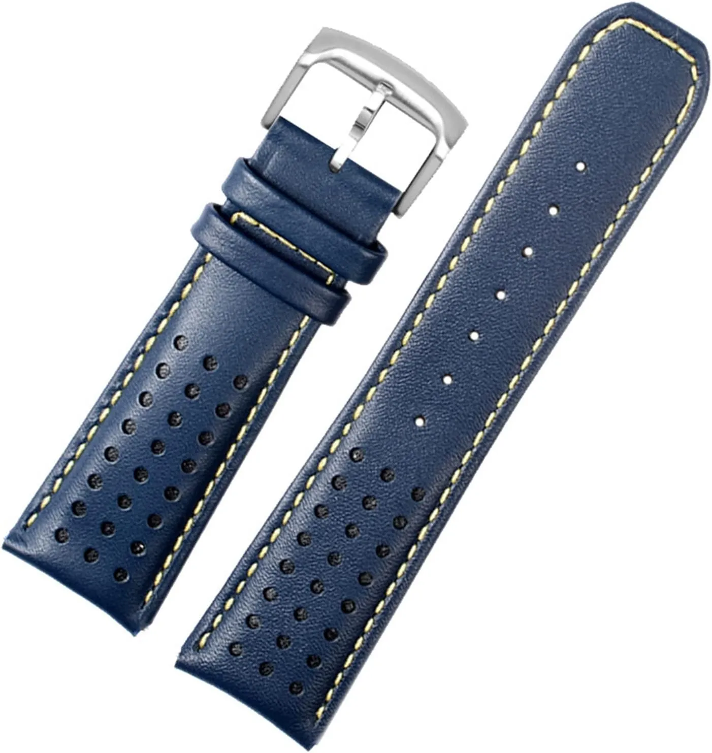 AT8020-54L/JY8078 Second Generation Air Eagle Cowhide 22 23mm Genuine Leather Watch tobacco Strap for Citizen Blue Angel Generation 
