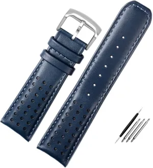 AT8020-54L/JY8078 Second Generation Air Eagle Cowhide 22 23mm Genuine Leather Watch tobacco Strap for Citizen Blue Angel Generation 