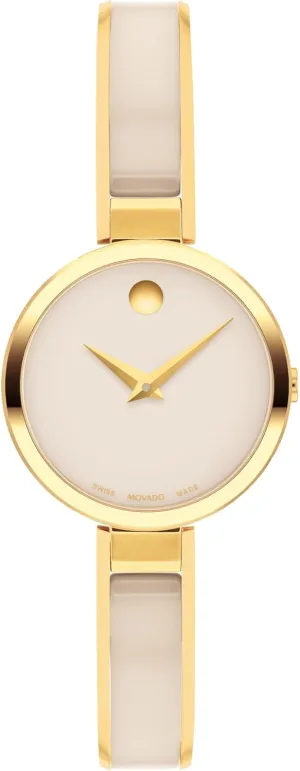 ATM Water Resistance - Luxury Fashion Timepiece for Her portraiture uproot methane particular - 24mm Movado Moda Women's Watch - Swiss Quartz 2H Movement, Plated Stainless Steel, Adjustable Bangle - 3 