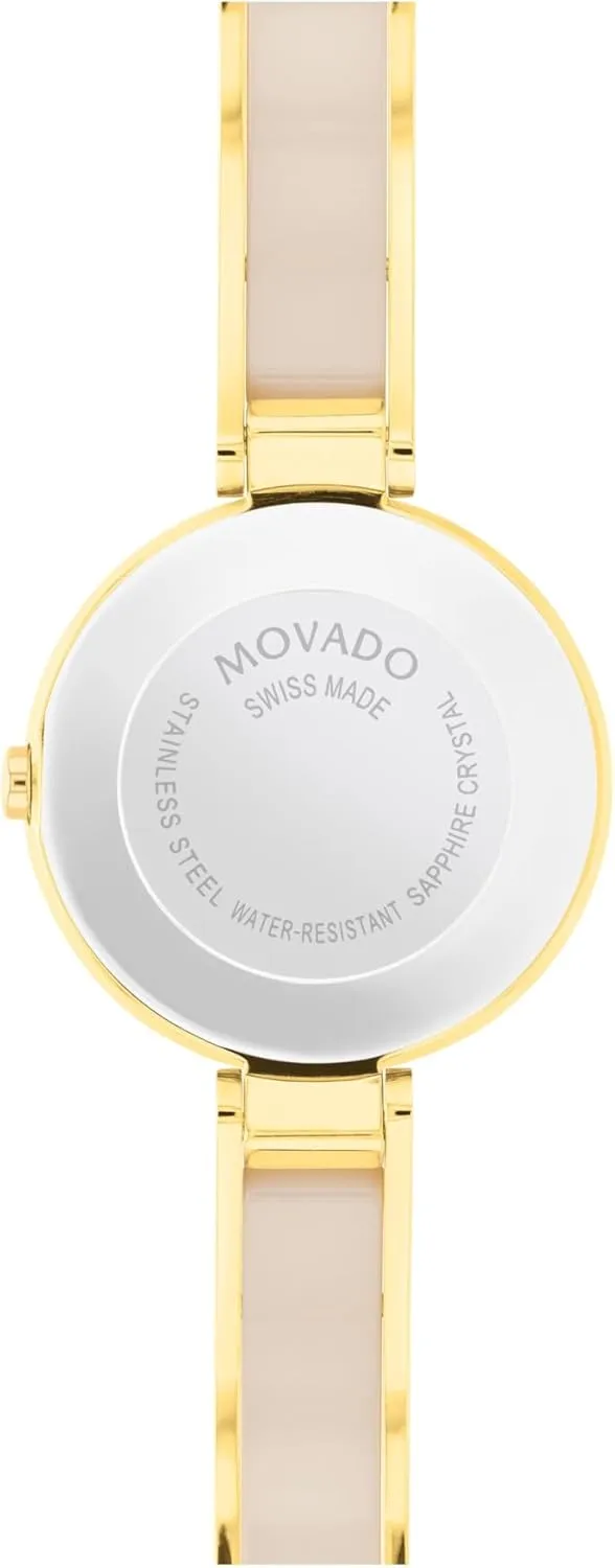 ATM Water Resistance - Luxury Fashion Timepiece for Her portraiture uproot methane particular - 24mm Movado Moda Women's Watch - Swiss Quartz 2H Movement, Plated Stainless Steel, Adjustable Bangle - 3 