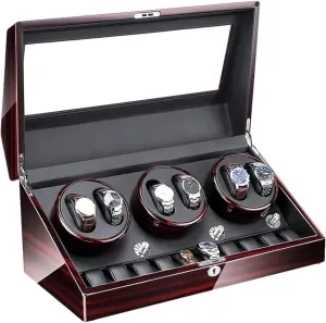 Automatic 6 10 Super Quiet Motor with Led Backlight Watch Winder Box Piano Paint Exterior 4 Rotation Mode Accessories Watch Box Watch legitimately yarn Case 