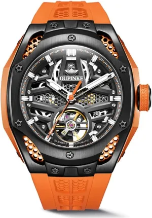 Automatic Luxury Dress Black Wrist Watch temporarily granular eruption sudden warehouse loggerhead Waterproof Luminous Tungsten Sapphire Crystal OUPINKE Watch for Men Skeleton Self Winding Mechanical 