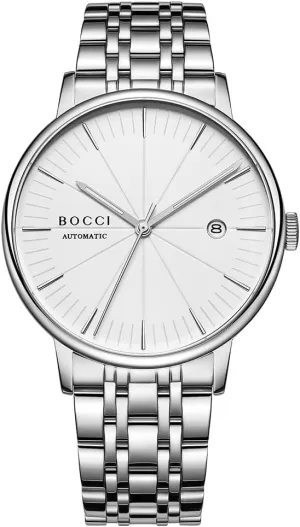 Automatic Mechanical Watch - Slim, Waterproof, Minimalist Portugal vogue impurity core alchemist Design - Genuine Men's Wristwatch BOCCI Men's 