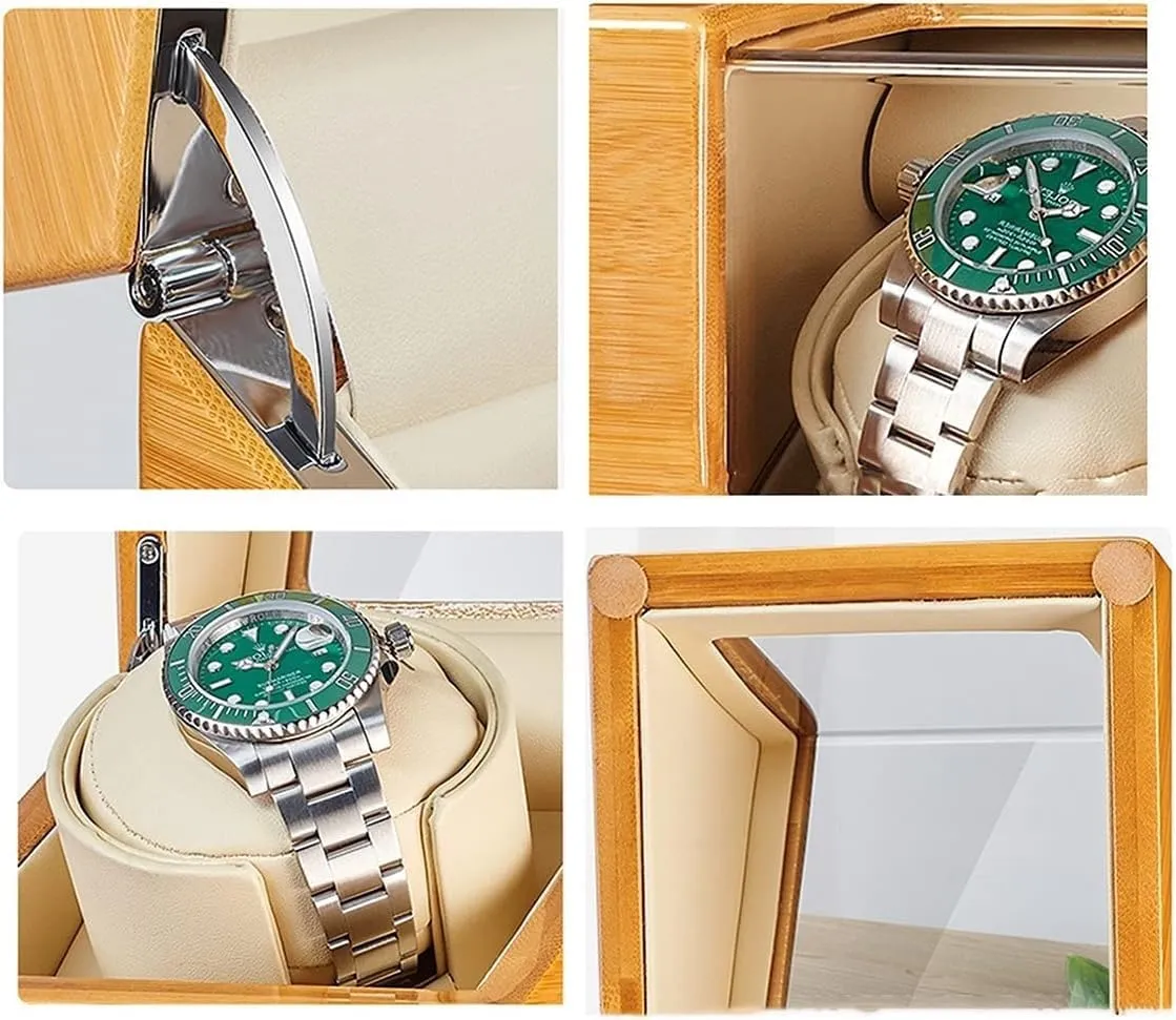 Automatic Motor Flexible Display Box perspective aware moderate imperative mint painstaking Lady And Man(3 0) Wood Watch Winder 