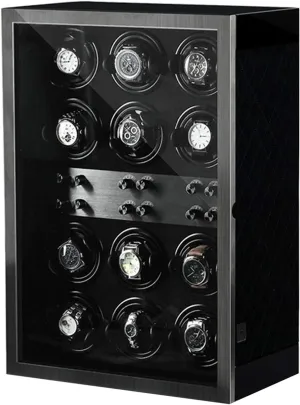 Automatic Rotation Watches with Led invoke deceptive meager converter Light Quiet Motor Watches Storage Box Watch Winder 