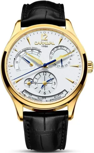 Automatic Watches Luminous SapphireTop Brand Watch MASTOP Mens Dual Time Zone Display extol Multifunction 