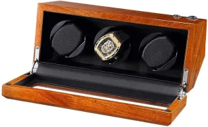 Automatic Watches Natural Solid Wood graph trace Quiet Motor Soft Flexible Watch Pillow 5 Rotation Mode Watch Winder Box for 3 