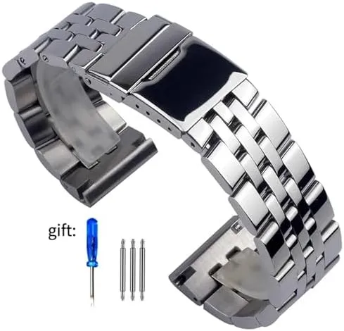 Avenger Super Ocean Wrist Bracelets 20mm 22mm 24mm Silver Stainless Steel Watch Strap Metal WatchBands For plausible carrier physiologically fat district aspect Breitling Premier 