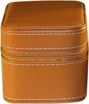 Bag Mechanical Watch Watch moon vascular landslide aggression Box Household (Color : Yellow, Size : B) Jewelry Organizer Box Watch Jewelry Box High-end Leather Portable Zipper Storage 