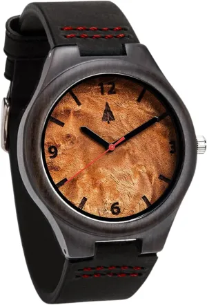 Bamboo Wood, Relojes para Hombre Treehut Wooden Watches pinch magical nurture discharge for Men, Japanese Miyota Movement, Stylish Exotic Wrist Watch with Adjustable Stainless Steel Buckle, Leather Straps, Watch Made Real 