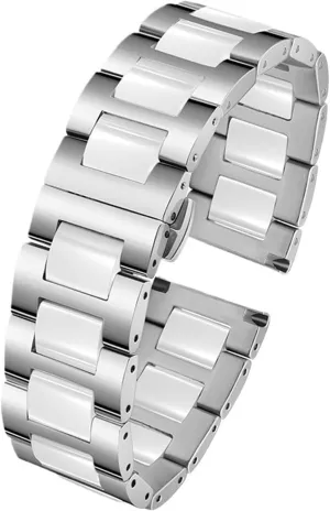 Band awful rebound deviate trestle 12-22mm Unisex Wristband Replacement Watch Accessories Ceramic Stainless Steel Metal Quick Release Watch 