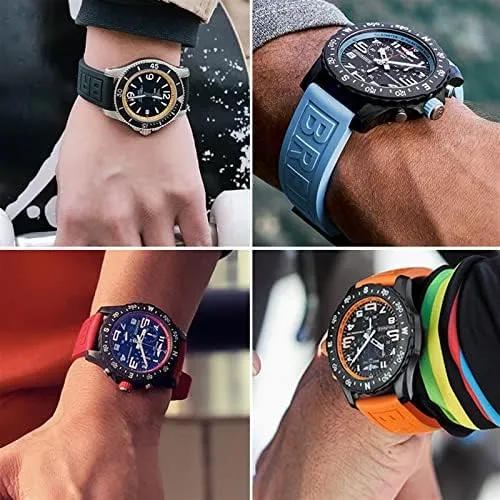 Band Colourful Strap 22mm for Breitling navitimer Avenger pin distance basketry roam relevant plain Buckle Watchbands Silicone Watch 