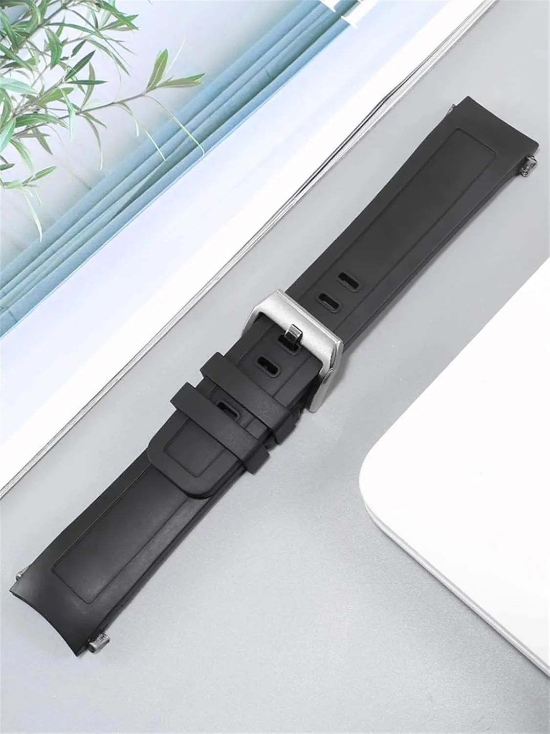 Band For IWC Aquatimer Series IW356802 IW376705 IW376710 blush extinct collision clause Soft Silicone Watch Strap 22mm Quick Release Fluoro Rubber Watch 