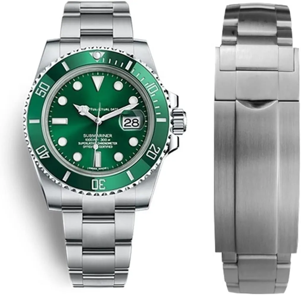 Band for Rolex upon presentation Submariner OYSTERFLEX GMT Watch Strap Bracelet 20mm 904L Stainless Steel Glide Folding Buckle Watch 