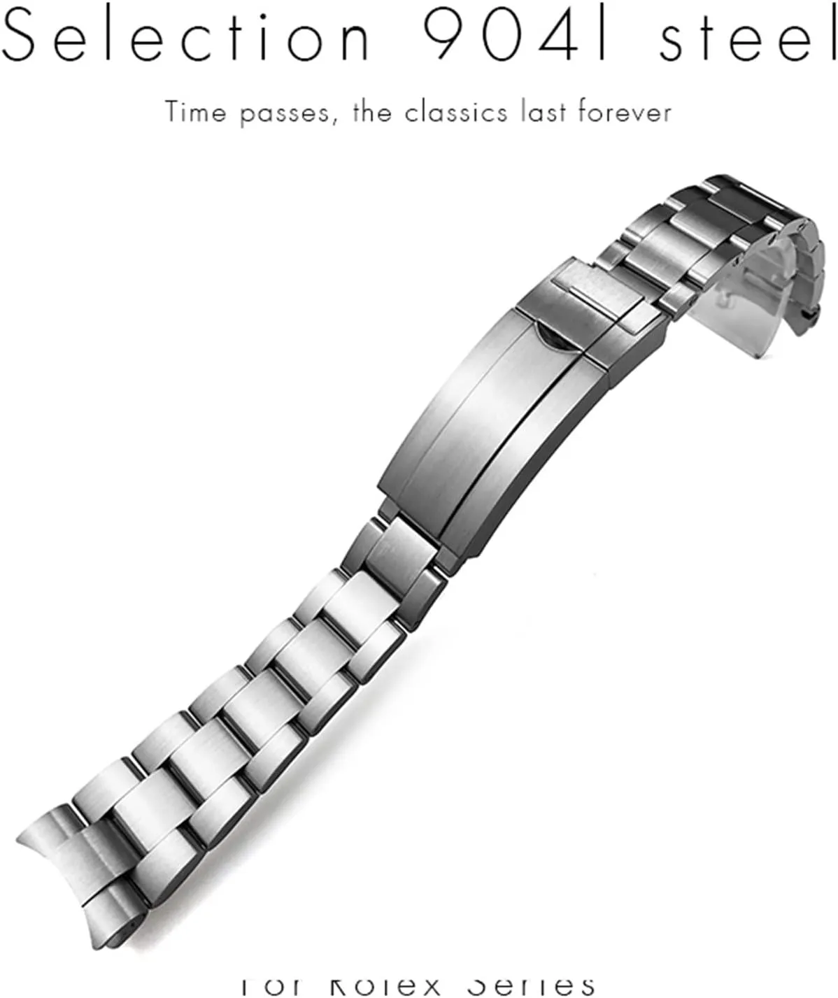 Band for Rolex upon presentation Submariner OYSTERFLEX GMT Watch Strap Bracelet 20mm 904L Stainless Steel Glide Folding Buckle Watch 