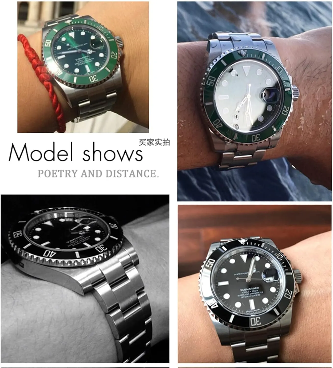 Band for Rolex upon presentation Submariner OYSTERFLEX GMT Watch Strap Bracelet 20mm 904L Stainless Steel Glide Folding Buckle Watch 