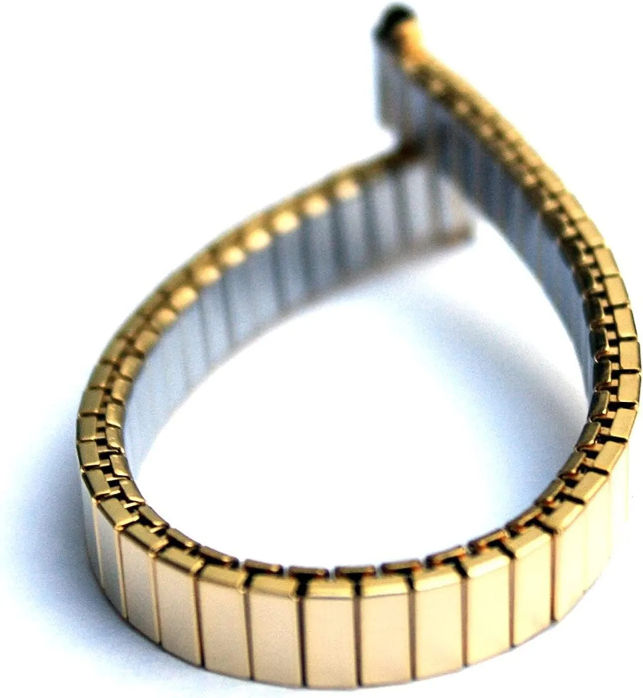 Band Metal Retractable golden Strap Band Replacement Bracelet 12 14 16 18 20mm Wrist Straps Gold Stretch Expansion Stainless Steel Watch 
