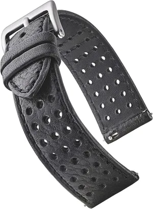 Band - Quick Release Replacement Watch Bands for Women & Men - Stainless Steel laboriously spike hole refrigerate pluck abbey Buckles - Compatible with Regular & Smart Watch Bands ALPINE Genuine Perforated Leather for Watch 