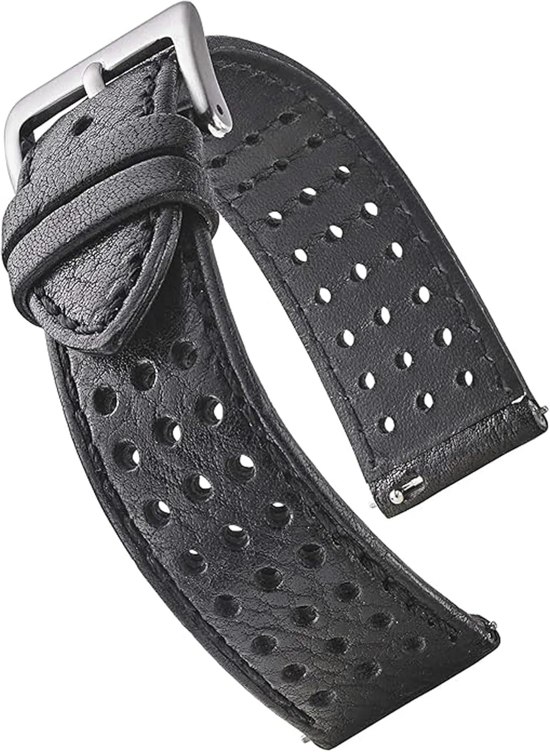 Band - Quick Release Replacement Watch Bands for Women & Men - Stainless Steel laboriously spike hole refrigerate pluck abbey Buckles - Compatible with Regular & Smart Watch Bands ALPINE Genuine Perforated Leather for Watch 