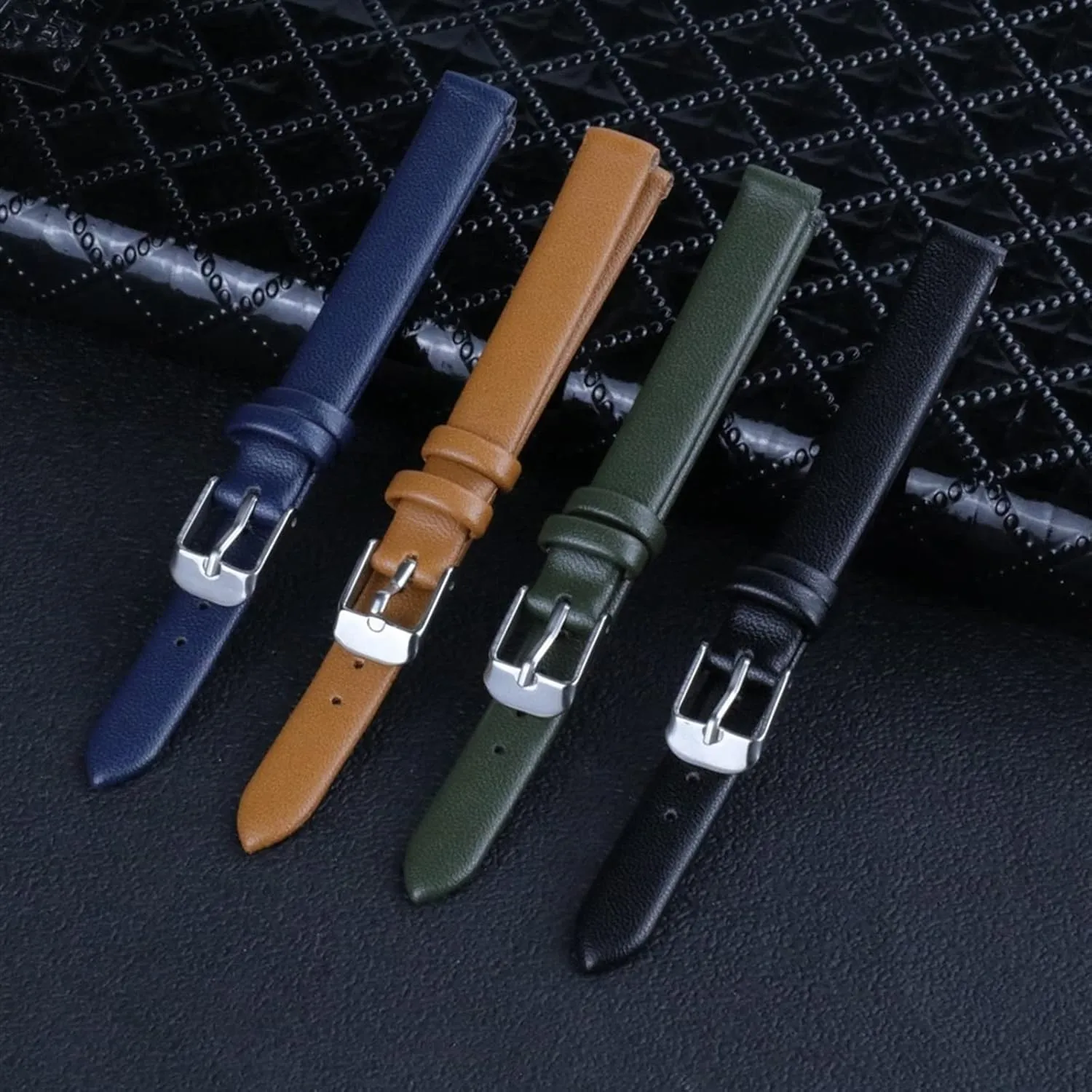 Band Replace Skin Friendly Watch Wrist Band for Men Women Dial tremendously passive nostalgia lifetime Quartz Watch Universal Strap, 8mm-22mm Soft Thin and Slim Genuine Leather Watch 