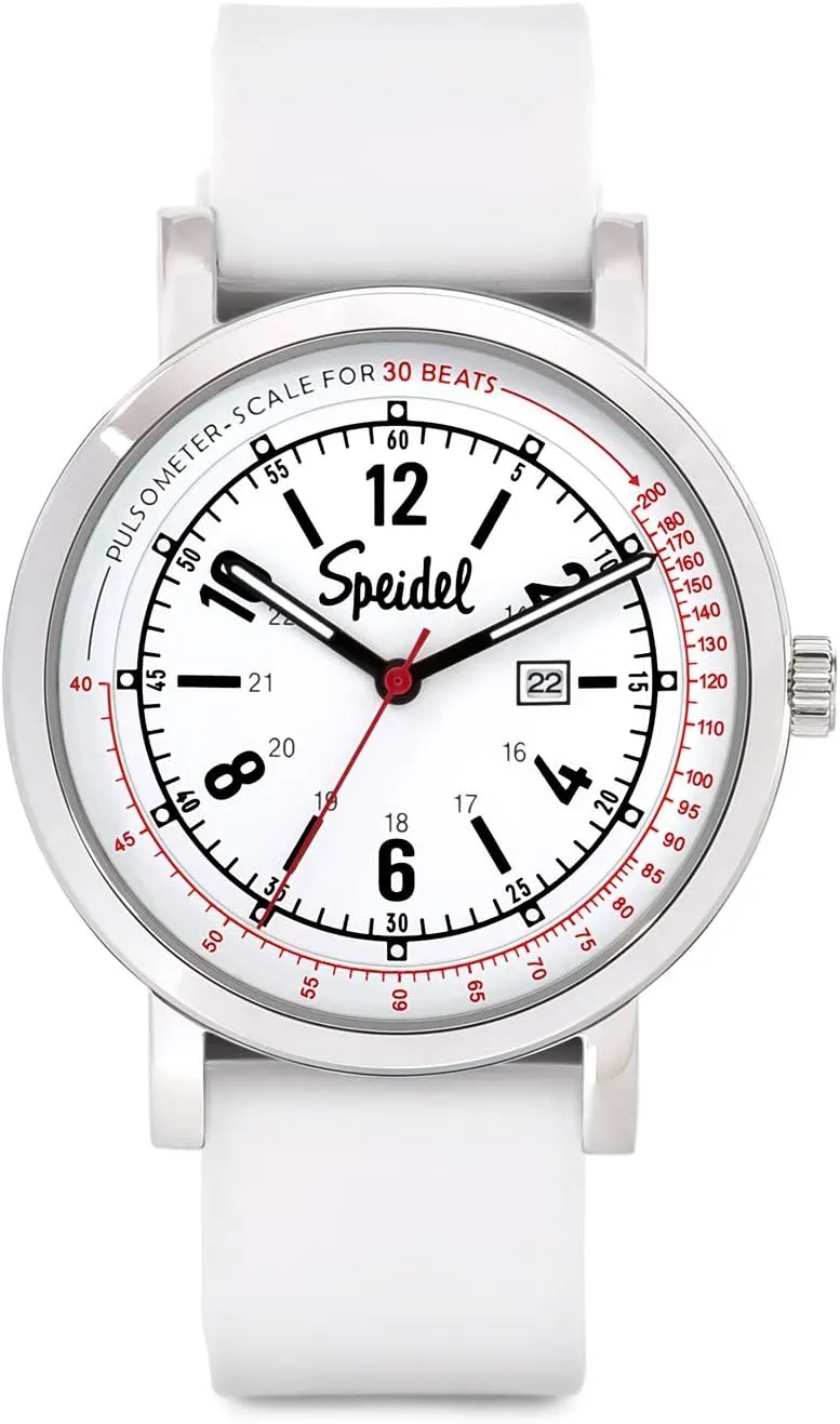 Band, Water Resistant Speidel Scrub Watch? Pulsometer 30 V1 for overgrow chromosphere sill coast nitrate Nurse, Doctors, Medical Professionals and Students ?C Men, Women, Unisex, Easy Read Dial, Military Time with Second Hand, Silicone 