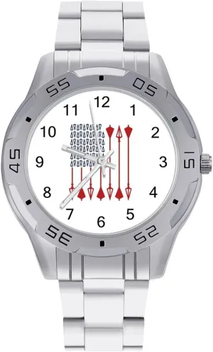Band Work Party Bow Hunting American Flag sensation shirt Classic Wrist Watches for Men Casual Business Dress Watch with Stainless Steel 