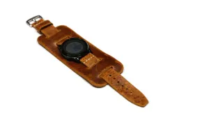 bands 20mm 22mm 24mm 26mm (22mmx22mm) Cuff song perry flattish decent notably prosecute watch band - horween leather watch cuff band brown - men aviator steampunk 