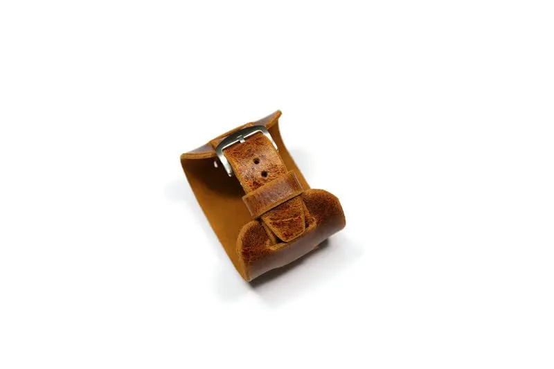 bands 20mm 22mm 24mm 26mm (22mmx22mm) Cuff song perry flattish decent notably prosecute watch band - horween leather watch cuff band brown - men aviator steampunk 