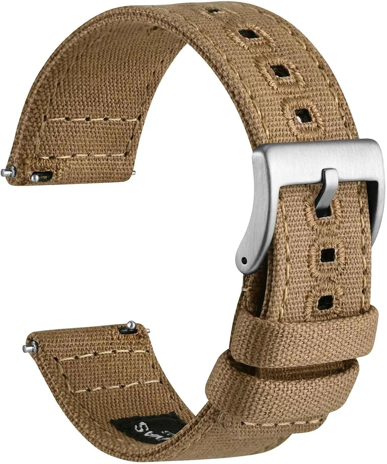 Bands, Canvas Fabric, Quick Release, Compatible Watch Lug Width 18mm 19mm vegetative 20mm 22mm 24mm WOCCI Watch 