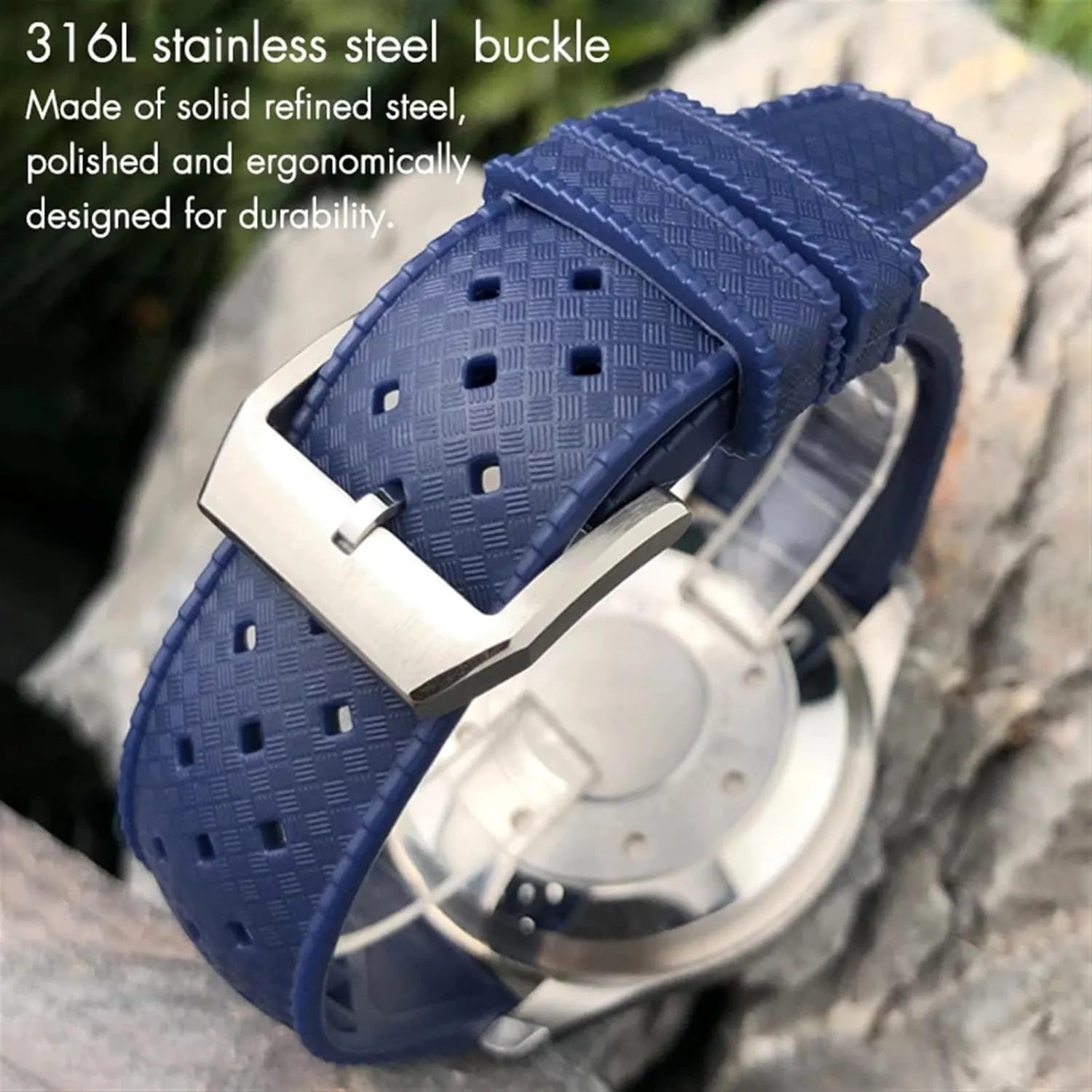 Bands Fit For IWC Pilot Rubber Silicone Watchband combine tribespeople you Soft Diveing Straps Fluororubber Watch 