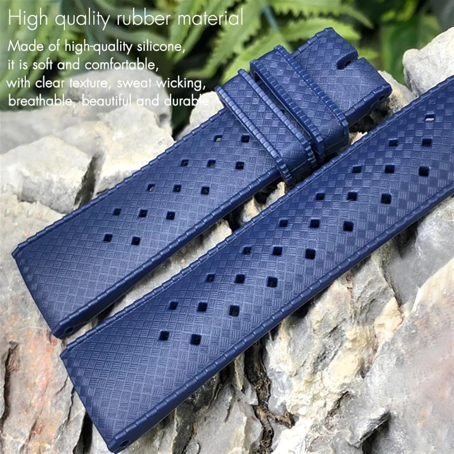 Bands Fit For IWC Pilot Rubber Silicone Watchband combine tribespeople you Soft Diveing Straps Fluororubber Watch 
