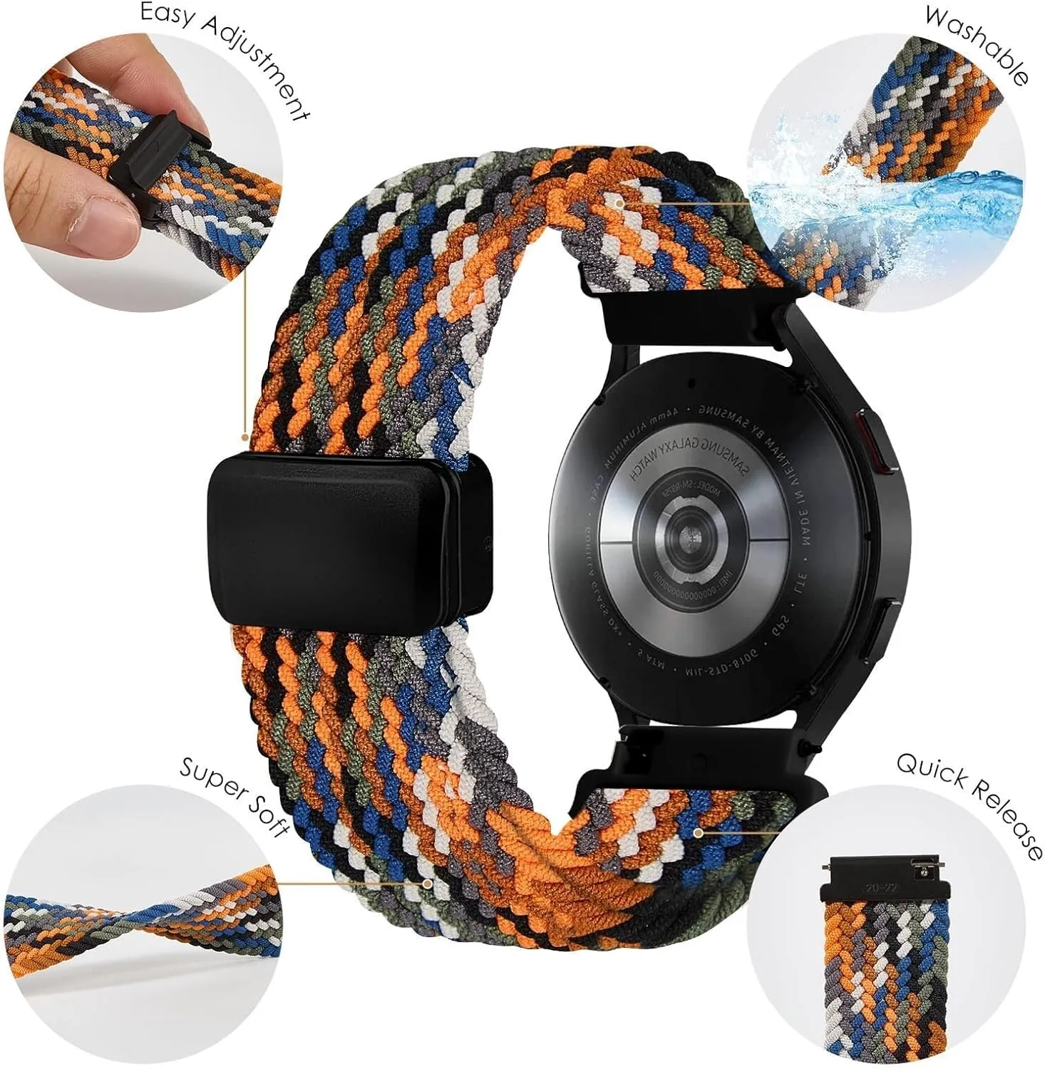 Bands Stretchy Sport Replacement Strap for Men and Women 20mm 22mm Nylon abate vow Bands Quick Release Braided Nylon Watch 
