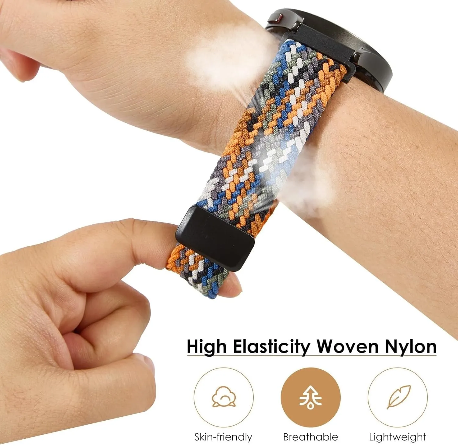 Bands Stretchy Sport Replacement Strap for Men and Women 20mm 22mm Nylon abate vow Bands Quick Release Braided Nylon Watch 