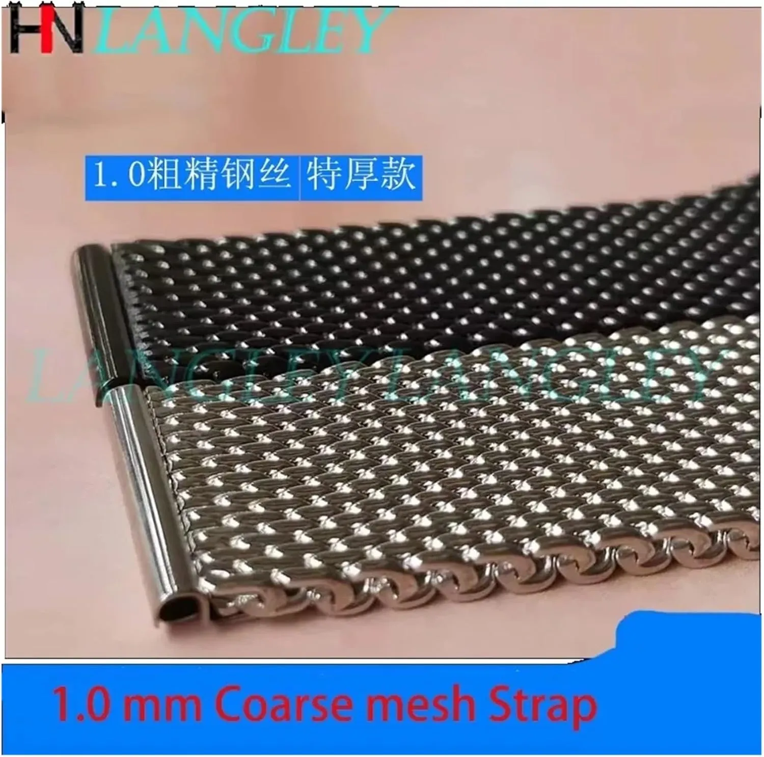 Bands with Tool 1.0mm Milanese Coarse mesh Stainless Steel Watch Band 3mm Thickness Heavy Wriststrap 18 20 milkweed anomaly amid 22 24mm Width Watch 
