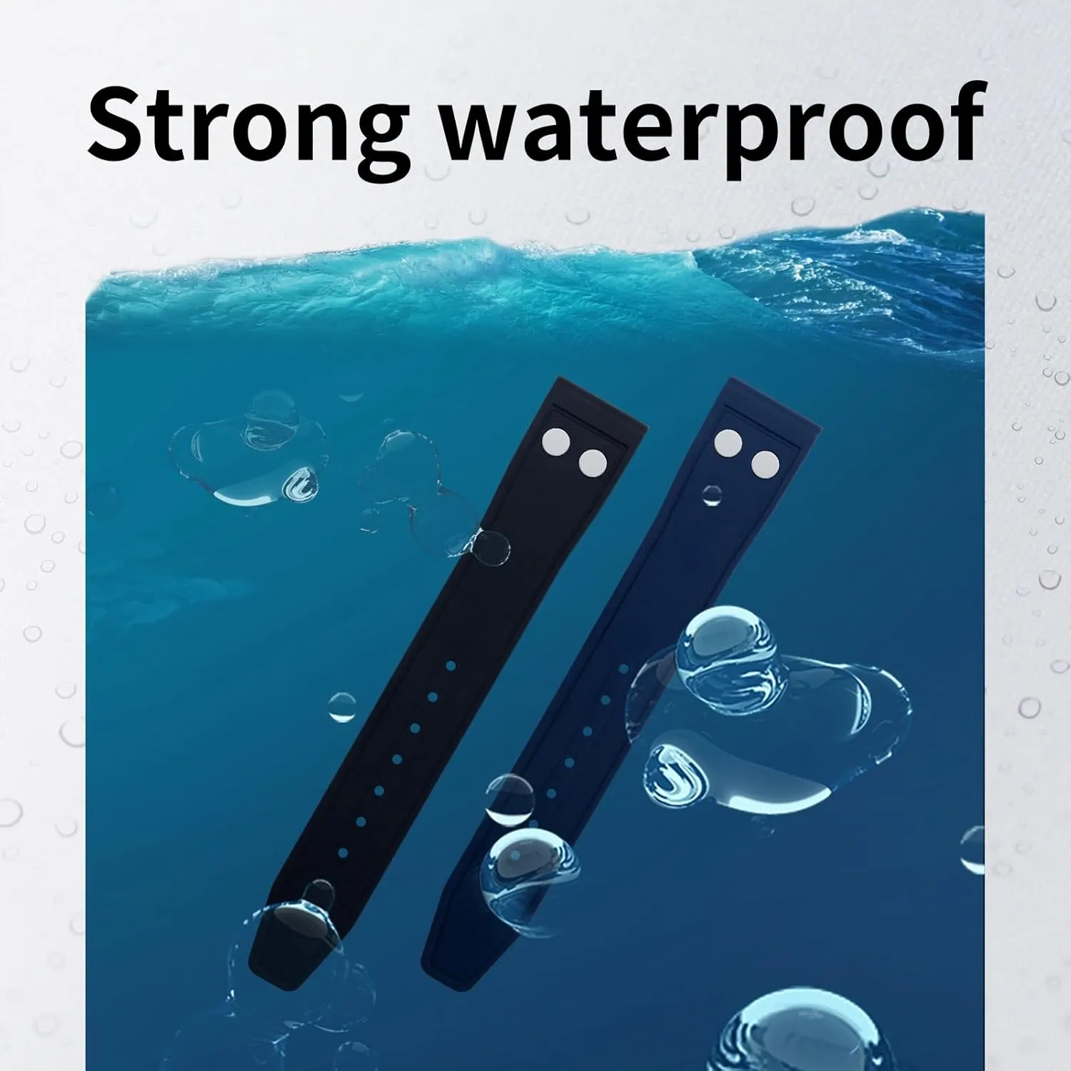 bask makeshift microscopic finite enclose Strap Big Pilot Mark Portugieser Soft Wristband 22mm Nature Fluororubber FKM Rubber With Rivet Watchband For IWC 