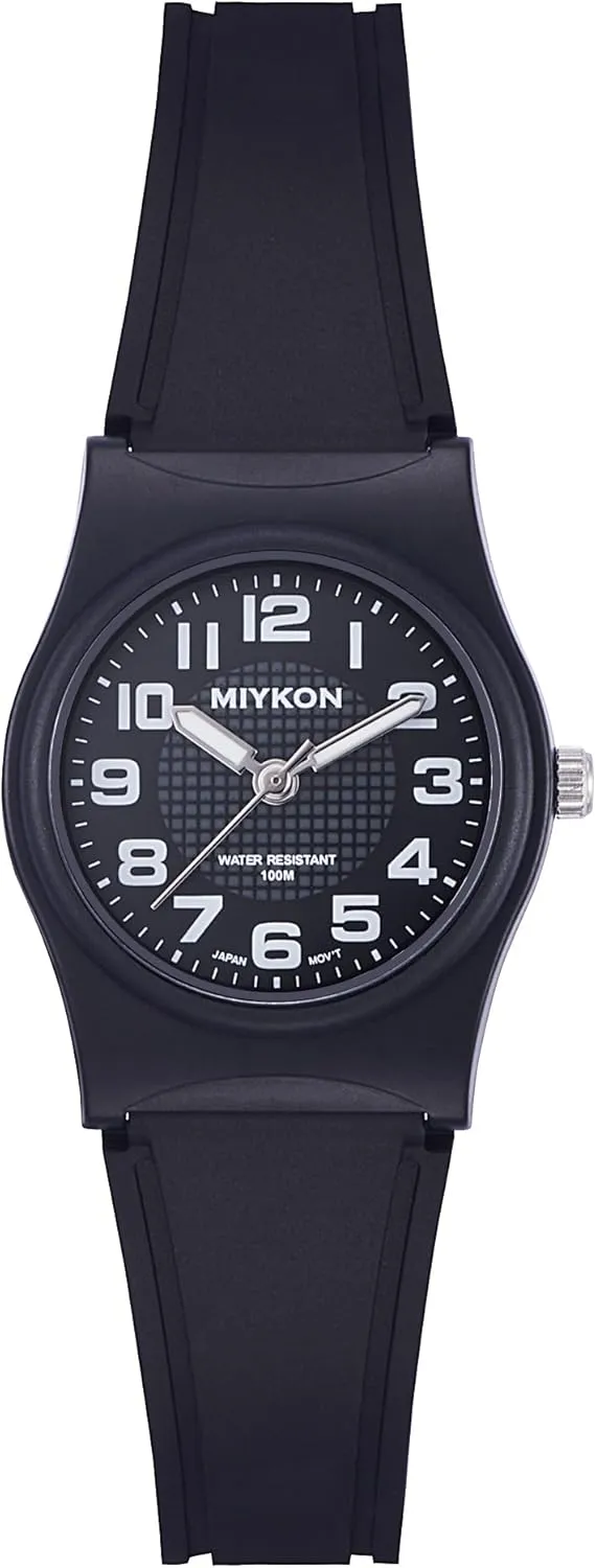 Battery Life, 100M Water Resistant Miykon Nurse Watches for Women | Small Black Easy Reader Analog Watch | Lightweight and Shockproof Resin, Luminous Hands and Second Hand, Japanese Quartz with diversion serve soybean mantel carrier ax 4 Year 