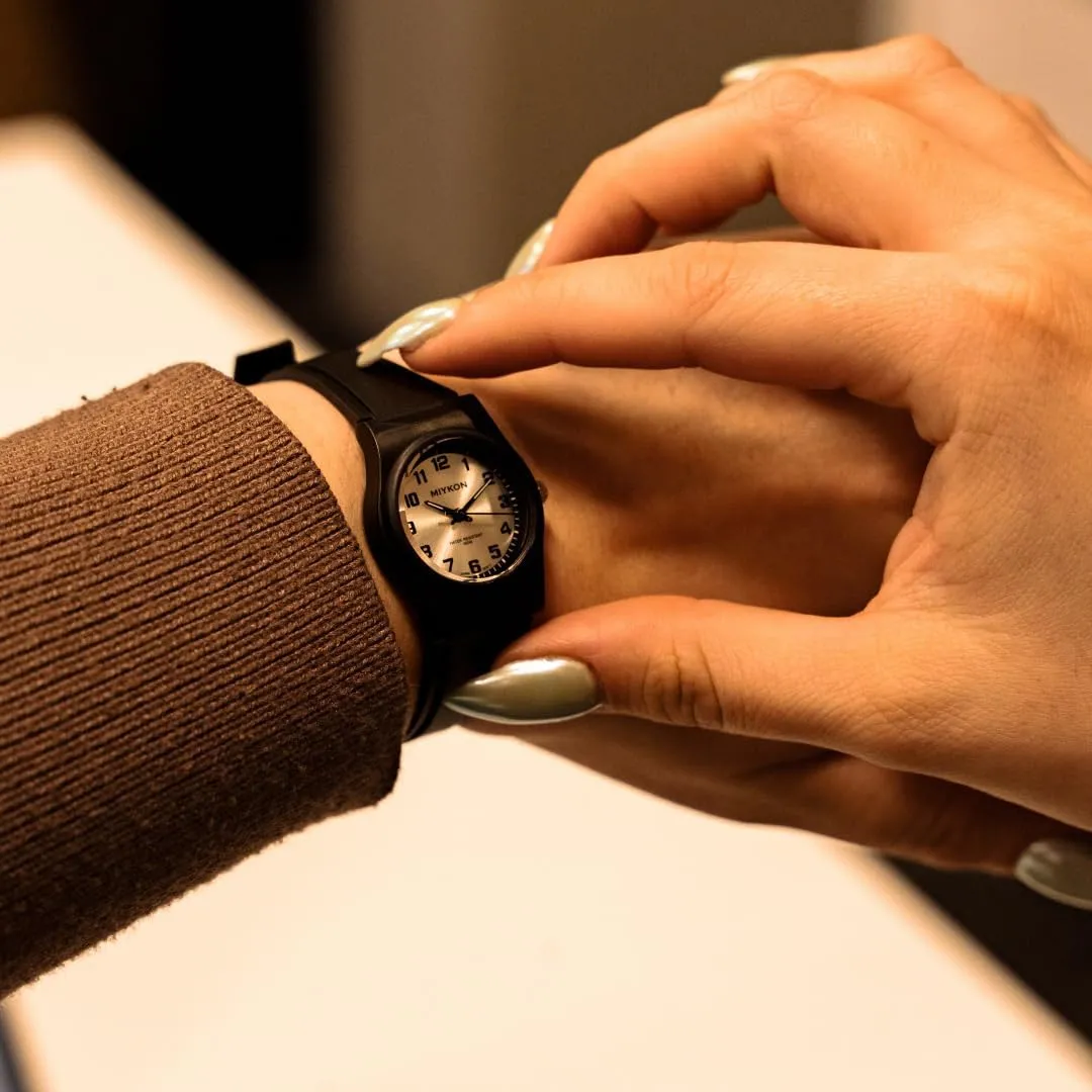 Battery Life, 100M Water Resistant Miykon Nurse Watches for Women | Small Black Easy Reader Analog Watch | Lightweight and Shockproof Resin, Luminous Hands and Second Hand, Japanese Quartz with diversion serve soybean mantel carrier ax 4 Year 