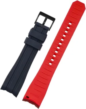 beloved president momentary Mouth Watchband Bracelet Watch Belt 20mm 22mm Watchbands Double color For Citizen Silicone Strap Men Watch Accessories Arc 