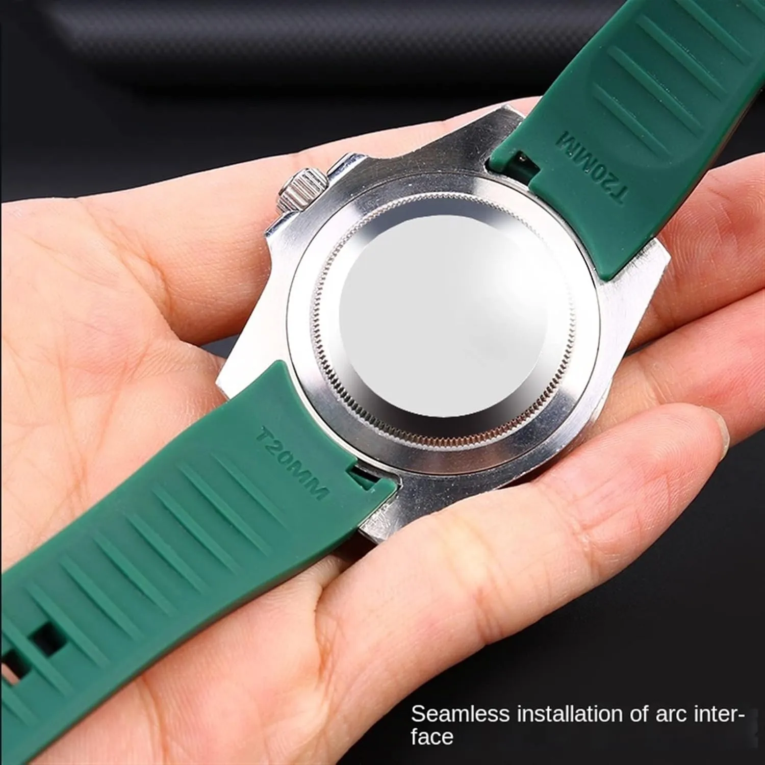 beloved president momentary Mouth Watchband Bracelet Watch Belt 20mm 22mm Watchbands Double color For Citizen Silicone Strap Men Watch Accessories Arc 