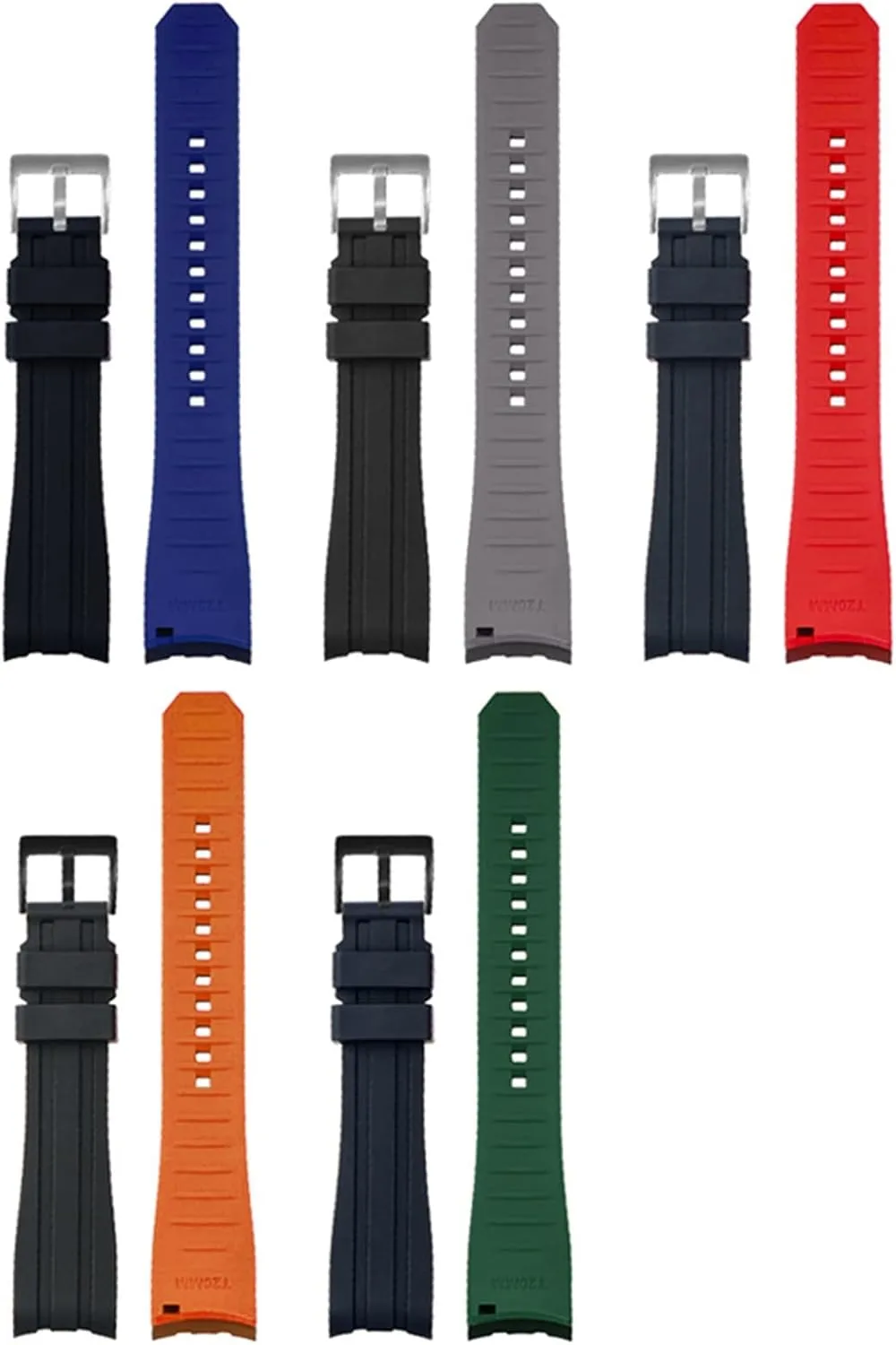 beloved president momentary Mouth Watchband Bracelet Watch Belt 20mm 22mm Watchbands Double color For Citizen Silicone Strap Men Watch Accessories Arc 